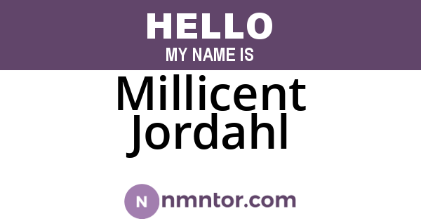 Millicent Jordahl