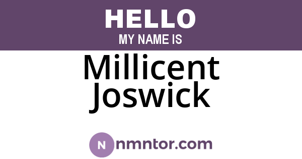 Millicent Joswick
