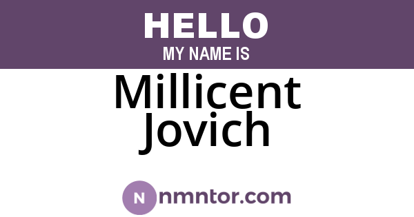 Millicent Jovich