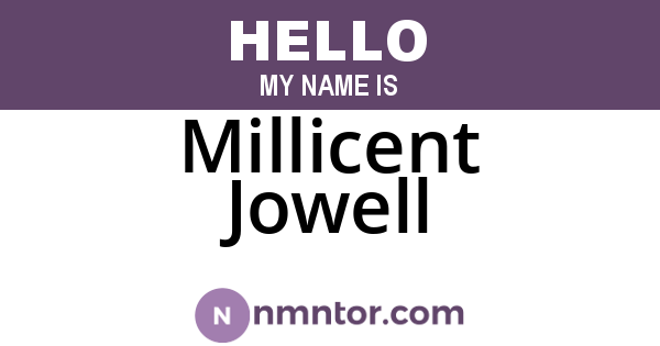 Millicent Jowell