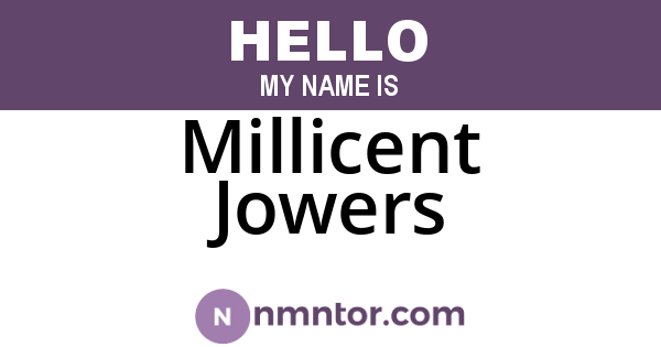 Millicent Jowers