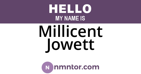 Millicent Jowett