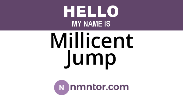 Millicent Jump
