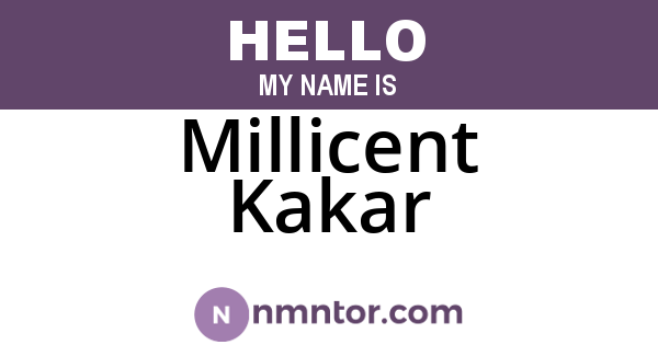 Millicent Kakar