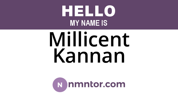 Millicent Kannan