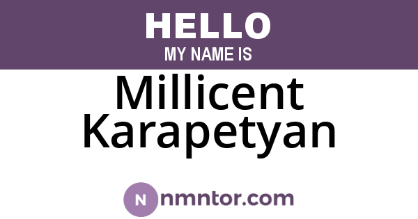 Millicent Karapetyan