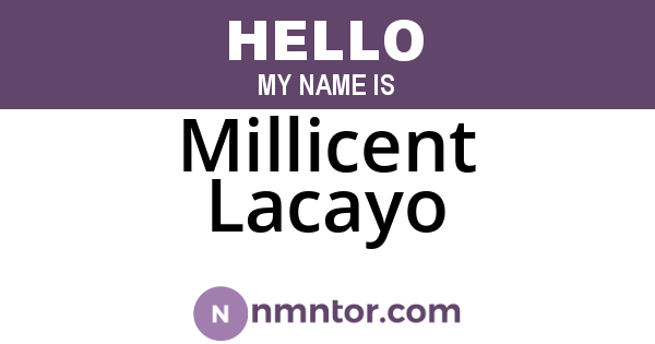 Millicent Lacayo