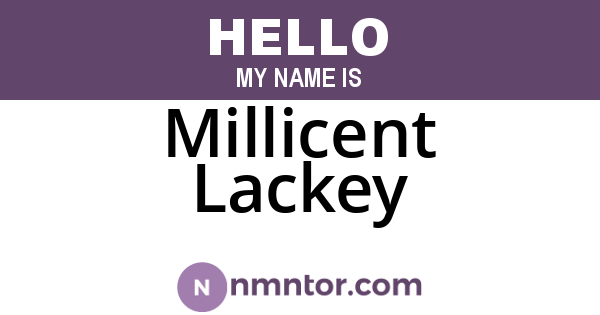 Millicent Lackey