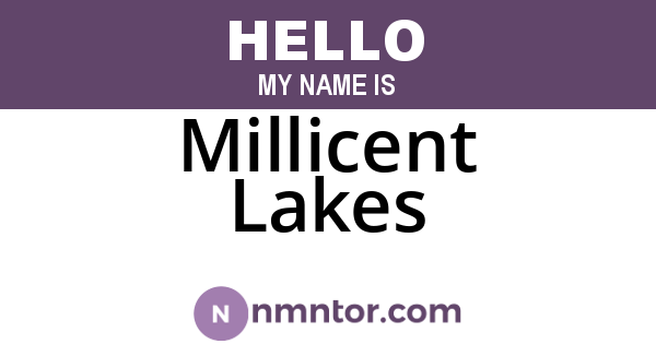 Millicent Lakes