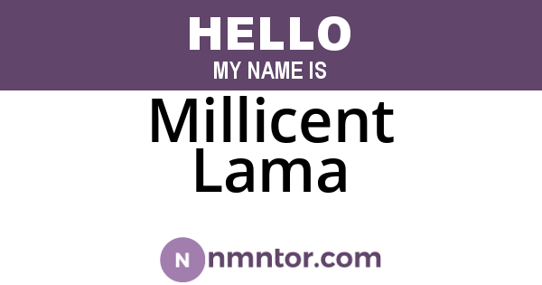 Millicent Lama