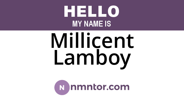 Millicent Lamboy