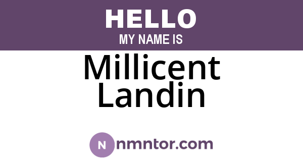 Millicent Landin