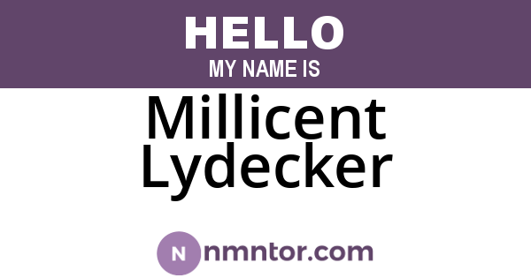 Millicent Lydecker