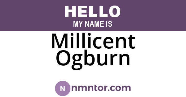 Millicent Ogburn