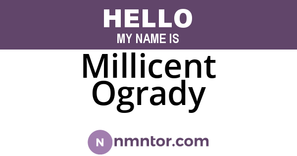 Millicent Ogrady