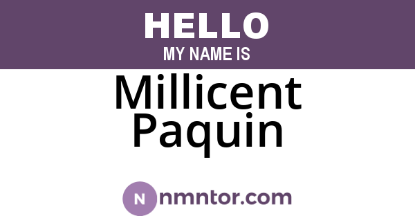 Millicent Paquin