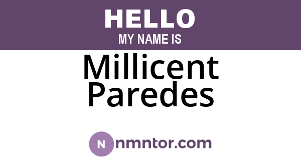 Millicent Paredes