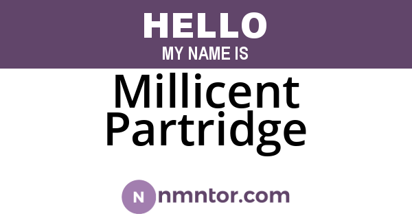 Millicent Partridge