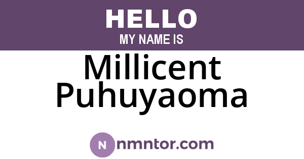 Millicent Puhuyaoma
