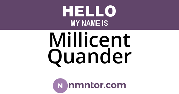 Millicent Quander