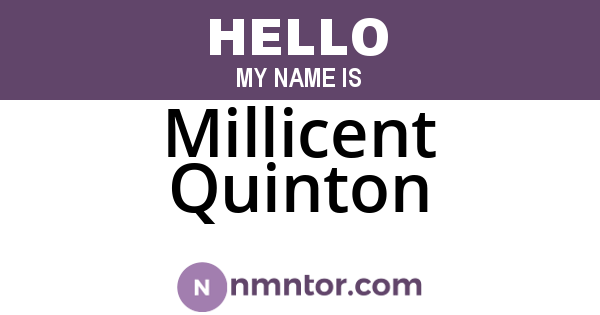Millicent Quinton