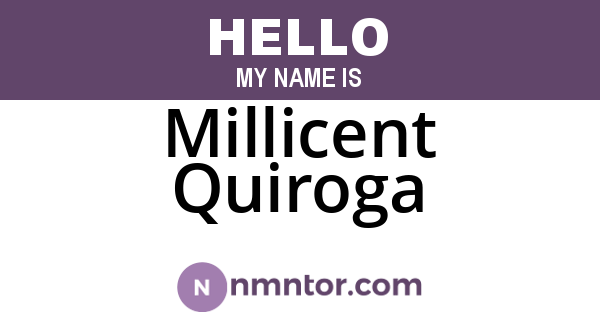 Millicent Quiroga