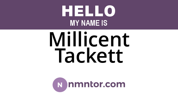 Millicent Tackett