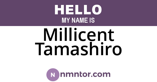 Millicent Tamashiro