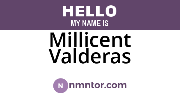 Millicent Valderas