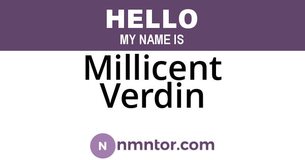 Millicent Verdin