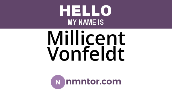 Millicent Vonfeldt