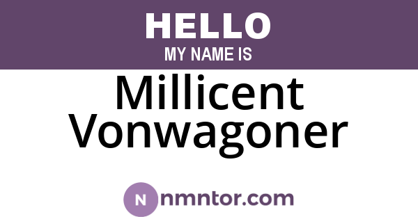 Millicent Vonwagoner