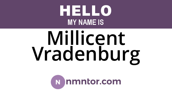 Millicent Vradenburg