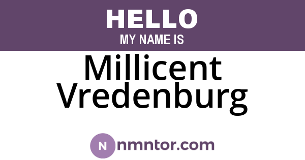 Millicent Vredenburg