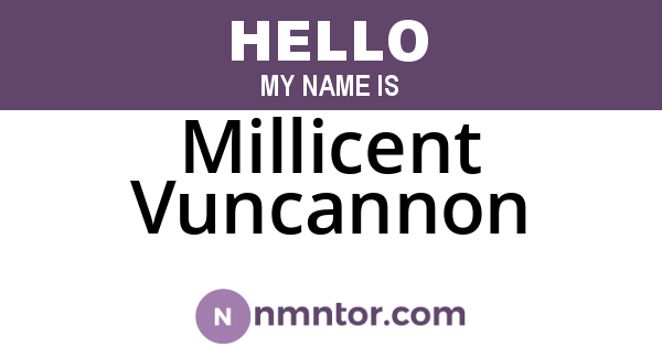 Millicent Vuncannon