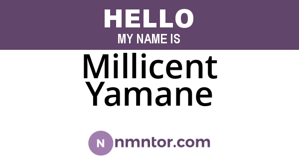 Millicent Yamane