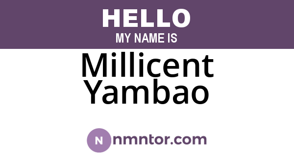 Millicent Yambao