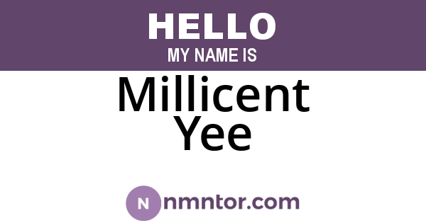 Millicent Yee