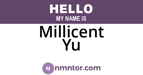 Millicent Yu