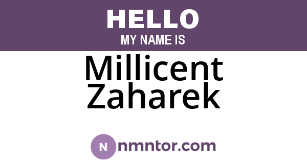 Millicent Zaharek