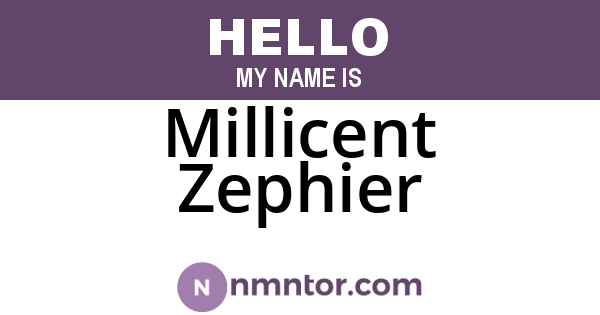 Millicent Zephier