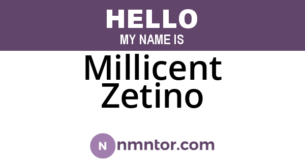 Millicent Zetino