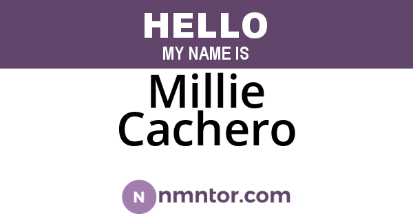 Millie Cachero
