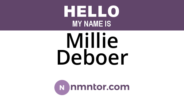 Millie Deboer