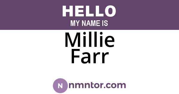 Millie Farr