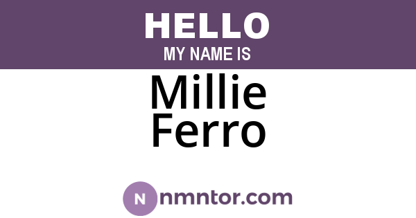 Millie Ferro