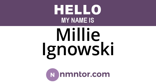 Millie Ignowski