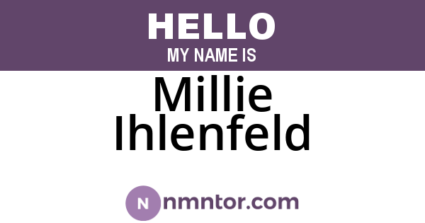 Millie Ihlenfeld