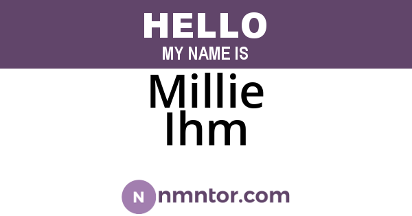 Millie Ihm