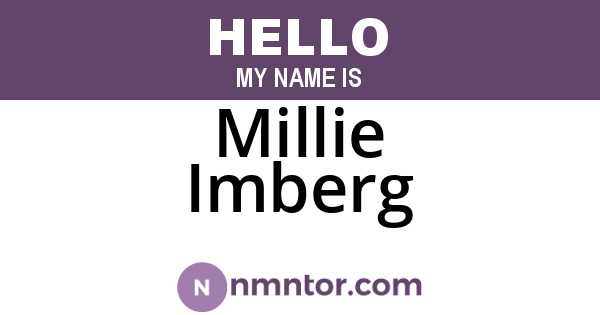 Millie Imberg